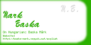 mark baska business card